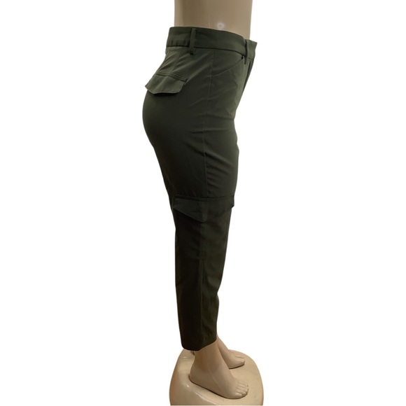 Express Olive Green Crop Pants With Side Pockets Size 6 (Preowned) like new! - Picture 3 of 5